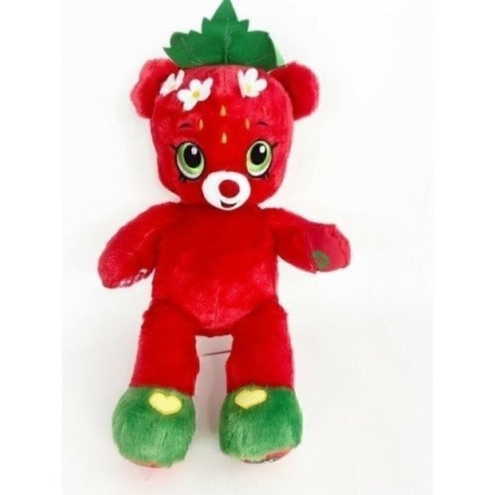Build-a-Bear Shopkins Large 17” Plush Strawberry Kiss Teddy Bear Stuffed Animal